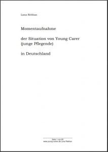Bericht, Young-Carer, pflegende Jugendliche, Deutschland, Rebhan